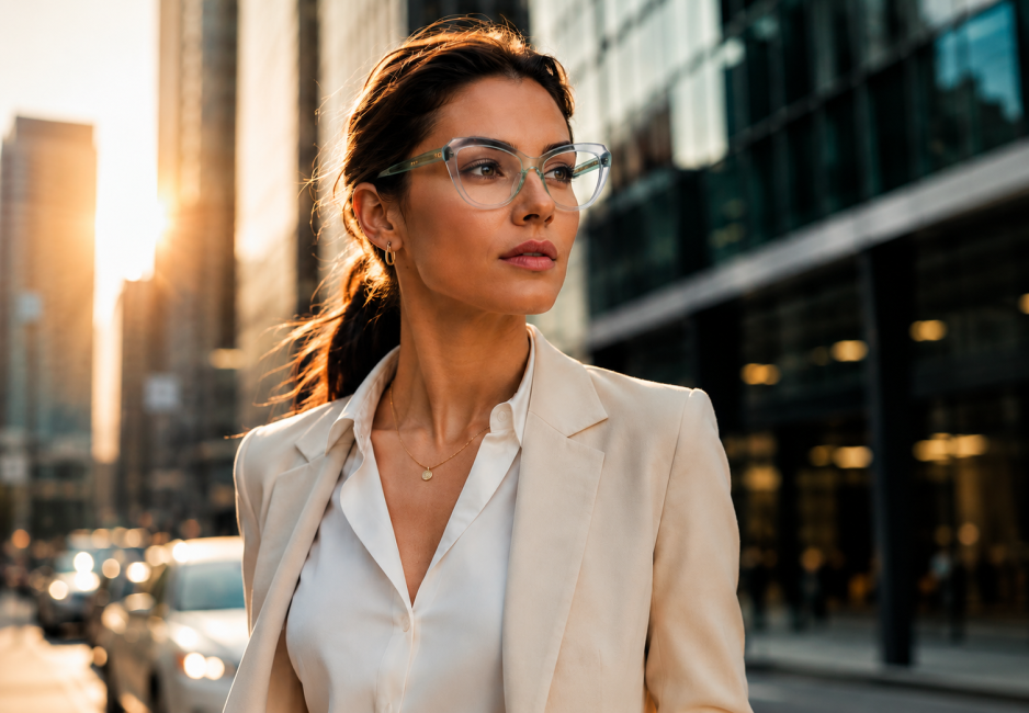 Lentes elegantes y sofisticados, Diseñados para tu éxito profesional.